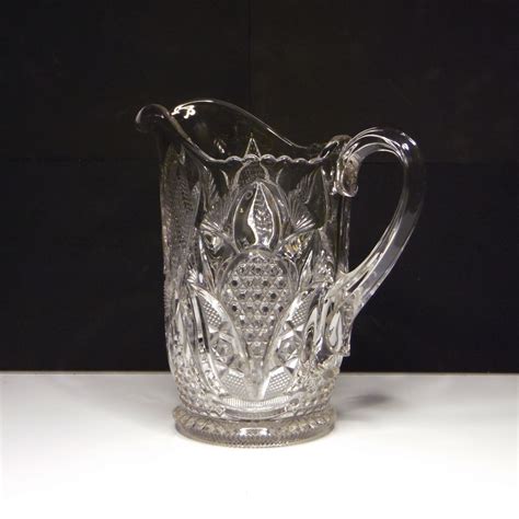 Early American Pressed Glass Milk Pitcher, United States Glass Company ...