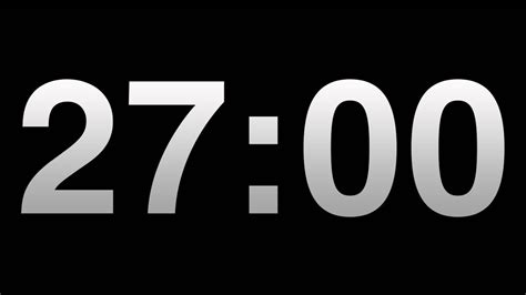 Timer 27 Minutes Timer Video Countdown Black Background - YouTube