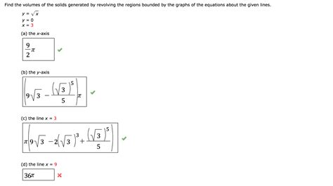 Solved Find the volumes of the solids generated by revolving | Chegg.com
