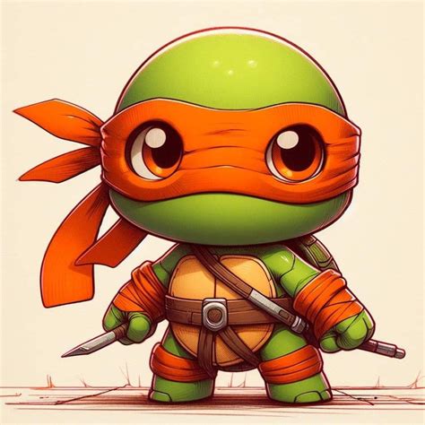 Cute Baby Ninja Turtles Drawing