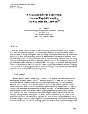 Fillable Online inl A Mass and Energy Conserving Form of Explicit ...