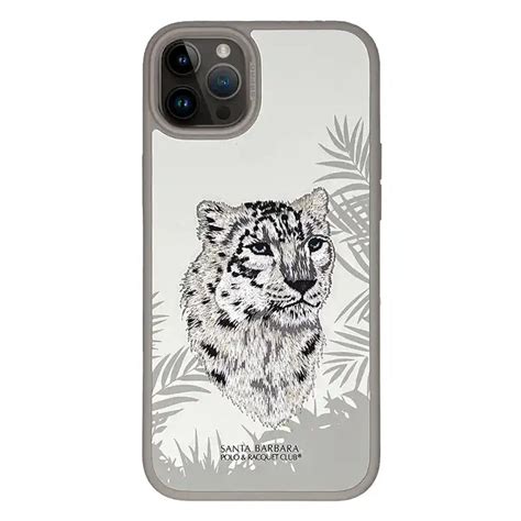 iPhone 15 Pro Max Premium Santa Barbara Savana White Tiger Leather Cas ...