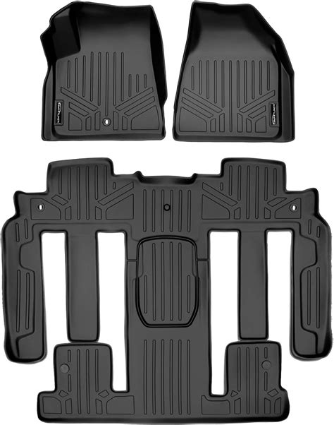 Amazon.com: SMARTLINER Custom Fit Floor Mats 2 Row Liner Set Black ...