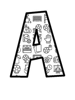 Soccer Bulletin Board Letters school resource by Anisha Sharma