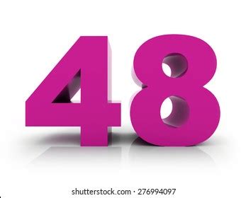 Similar Images, Stock Photos & Vectors of Red numbers 48 on white ...