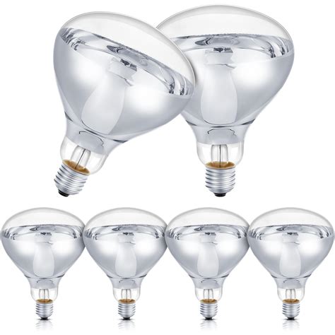 Snapklik.com : Tujoe 6 Pcs 110V Clear Infrared Heat Bulbs Heat Lamp ...
