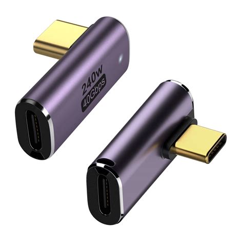 AreMe 240W USB C 90 Degree Adapter (2 Pack), Right Angle USB Type C ...