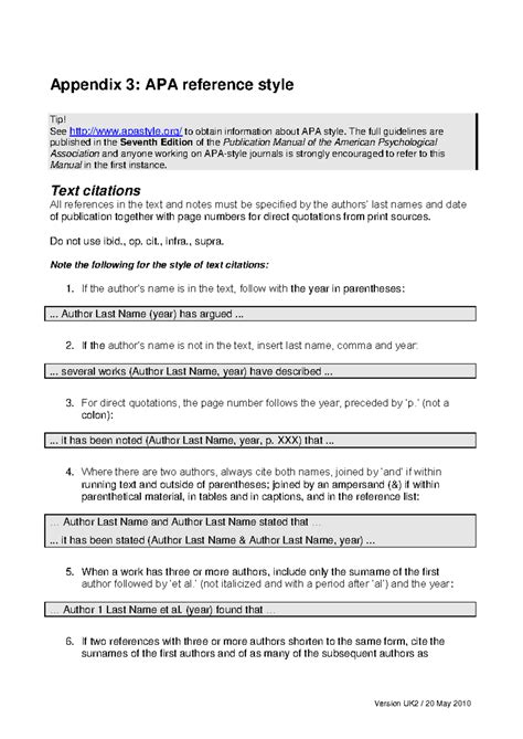 APA Style Reference Guide: Key Tips and Citation Rules (Nov 2019) - Studocu