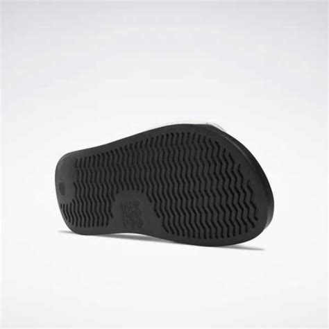 Reebok Sandals Online India - Black / White / Red Womens Classic Slide