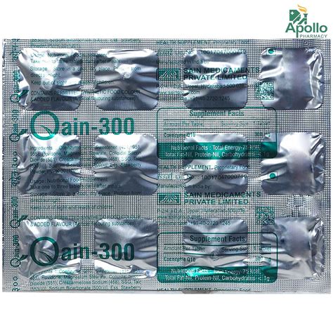 Qain 300mg Tablet 12's Price, Uses, Side Effects, Composition - Apollo ...
