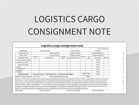 Image result for Cross-Border Consignment Note