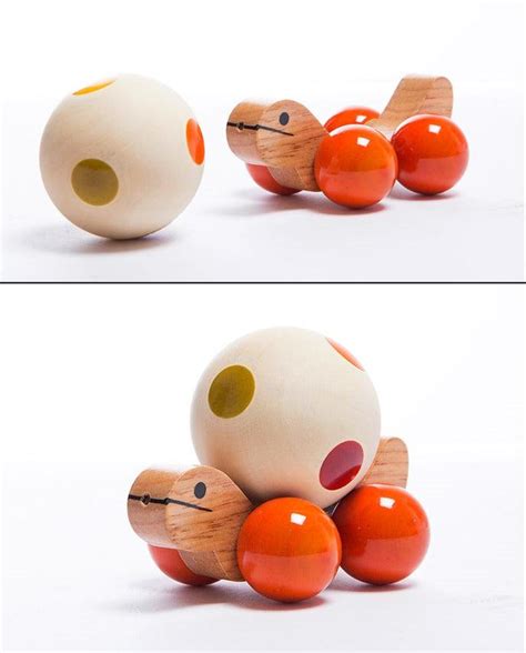 "Jolly Turtle Orange Wooden Toy": Orange Craft by Oodees Toys – ArtZolo.com