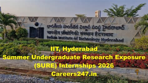 IIT, Hyderabad Summer Undergraduate Research Exposure (SURE ...