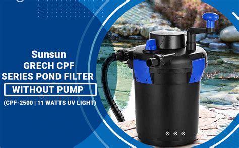 Sun-Sun Grech CPF Series Pond Filter Without Pump (CPF-2500 | 11 Watts ...