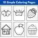 Buy Simple Coloring Pages Preschool Coloring Pages Printable Coloring ...