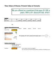 Image result for Time Value Money Calculation Using Excel