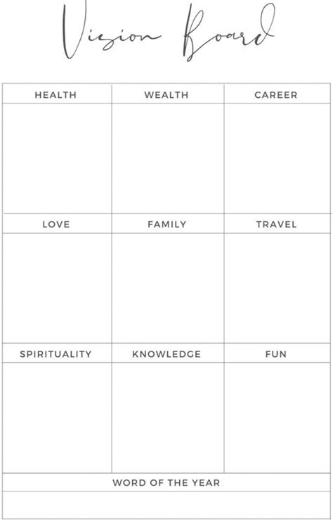 Image result for Vision Board Worksheet