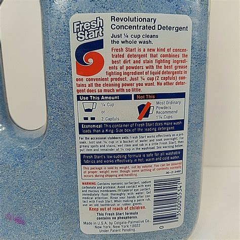 Fresh Start Concetrated Laundry Detergent Powder 34.5 oz Opened ...