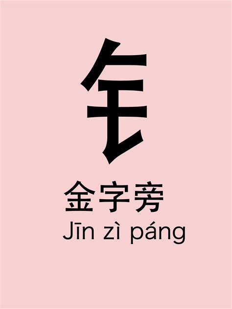 钅jin1 zi4 pang2 金字旁