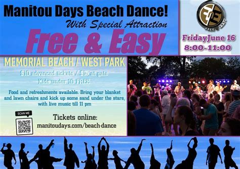 Free and Easy is back to the Manitou Days Beach Dance Friday June 16 ...