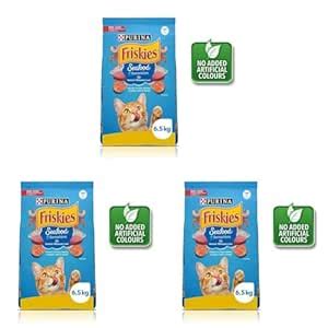 FRISKIES Seafood Sensations Cat Dry Food, Tuna Salmon Whitefish Crab ...