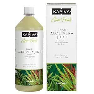 Kapiva Thar Aloe Vera Juice (With Pulp) | Rejuvenates Skin And Hair ...