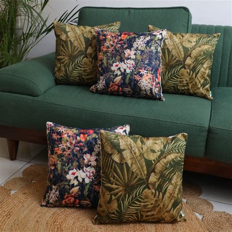 Buy Enchanted Forest X Rainforest Rhapsody Cushion Cover Set of 5 ...