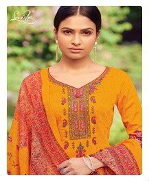 Levisha Farda Designer Satin Cotton Exclusive Dress material