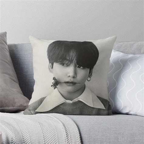 Buy CRAFT MANIACS Jungkook Rose Boy 16 * 16 Inches Cotton Pillow with ...