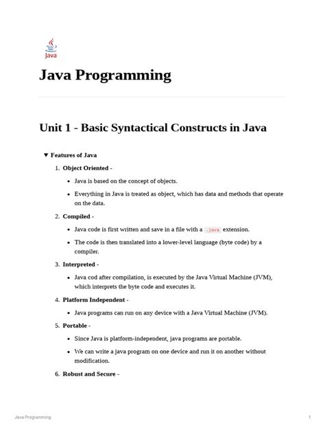 Image result for Java Programming Notes