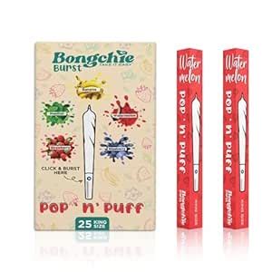Bongchie Pop n Puff Burst Pre-Rolled Cones | King Size 109mm | Ultra ...