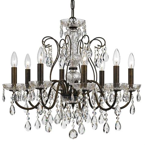 Crystorama Butler 8 -Light Distressed Bronze Rustic Crystal For Use in ...
