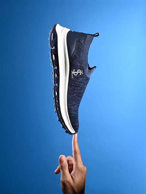 Navy Blue Lightweight Aethleisure Flyknit Sport Shoes