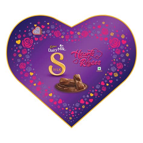 Cadbury Dairy Milk Silk Heart Shaped Chocolate Gift Box,324 Grams ...