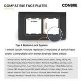 CONBRE SW2 Wi-Fi Smart Modular 2 Gang Touch Switch for Home automation ...
