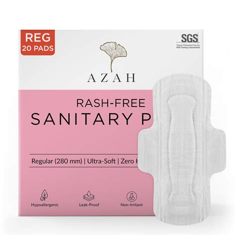 Organic Sanitary Pads - Rashfree Cotton Pads for Periods by Azah.in