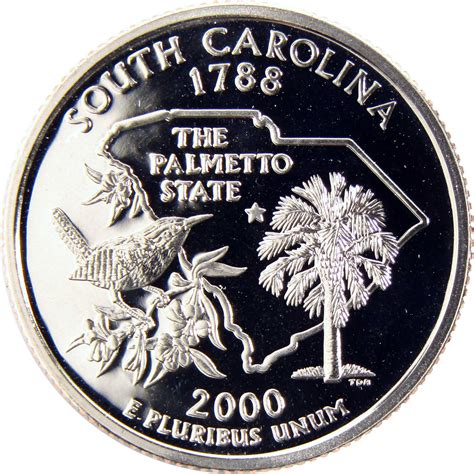 2000 S South Carolina State Quarter Clad 25c Proof Coin