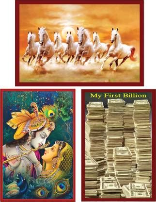 Radha Krishna Beautiful poster+ My first Billion' Poster(3 Poster Combo ...
