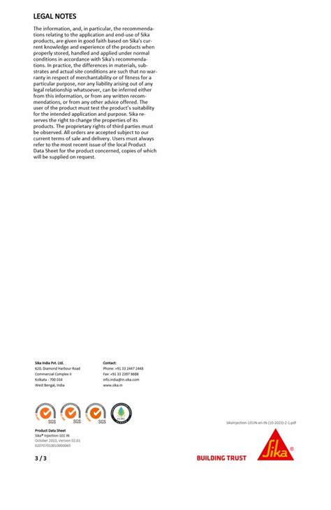 Injection Grout - Sika Injection 201 Ce Trader - Wholesaler ...