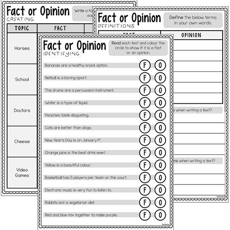 Fact Versus Opinion Activity (teacher made) - Twinkl - Worksheets Library