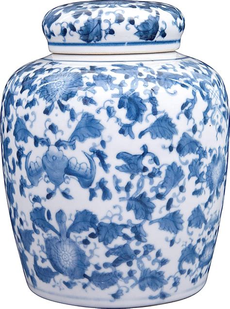 Amazon.com: Magcolor Decorative Creative Blue and White Ceramic Ginger ...