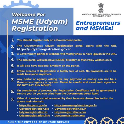 Udyam Registration : Zero cost, No Fee and Free Registration of MSMEs ...