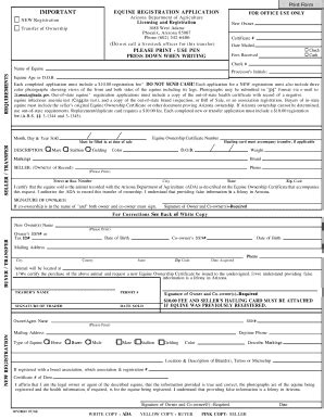 AZ Equine Registration Application 2002-2026 - Fill and Sign Printable ...