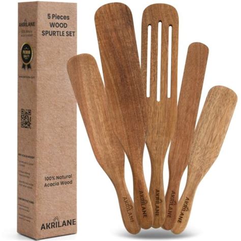Wooden Spurtle Set | Premium Wooden Serving Utensils India | Ubuy
