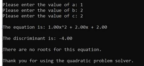 Image result for Quadratic Formula Code C