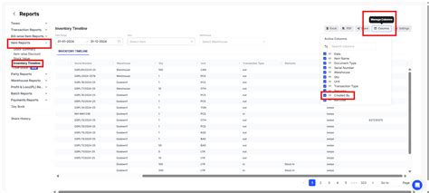 How to check the inventory timeline of products according to users ...