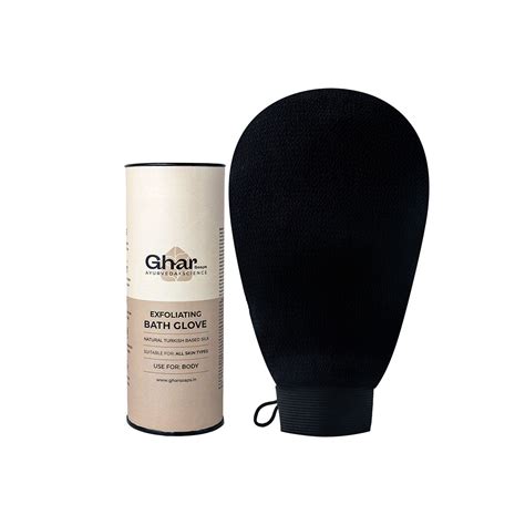 Buy Ghar Soaps Exfoliating Bath Glove, Black — Vanity Wagon