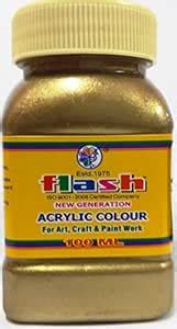 FLASH Acrylic Metallic Colour 24 Carats ANTIQUE GOLD (Code 105) 100ML ...