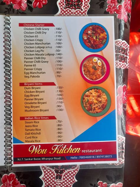 Menu at WOW KITCHEN, Jirania