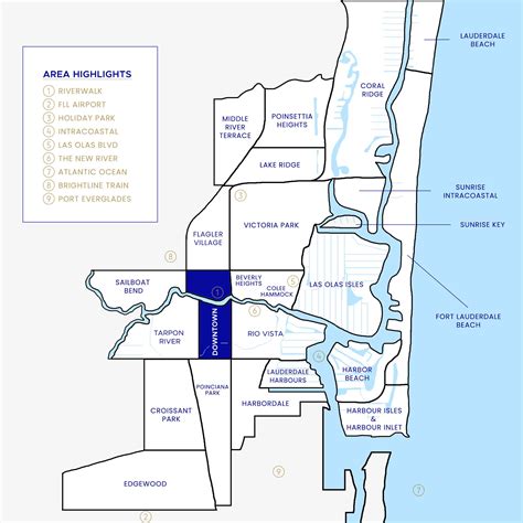 Map Of Fort Lauderdale Florida Neighborhoods | Maps Of Florida